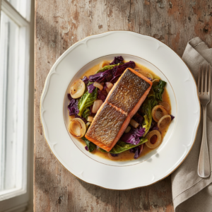 Saumon aux choux – Recette Cookeo