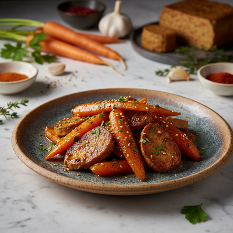 Recette Seitan aux carottes au Cookeo - Plat principal Française - Photo du plat prêt à déguster