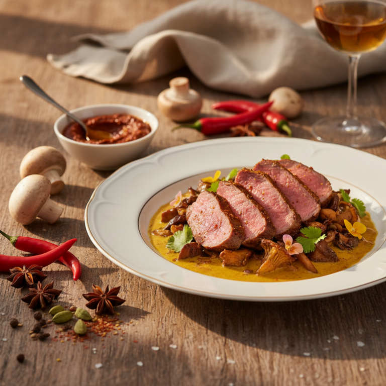 Recette Veau Tandoori aux Champignons au Cookeo - Plat principal Indienne - Photo du plat prêt à déguster