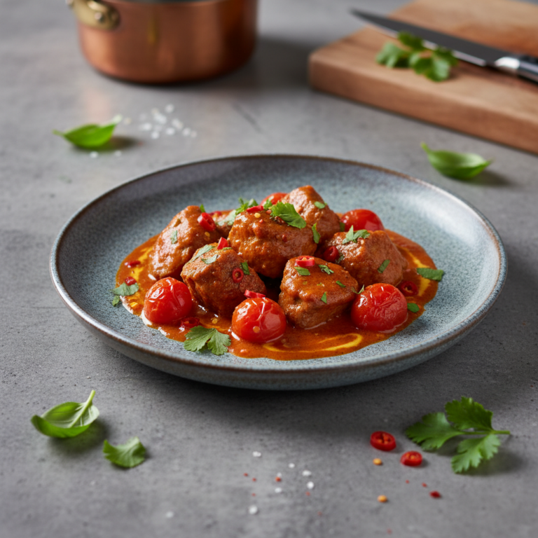 Recette Veau au curry aux tomates au Cookeo - Plat principal Indienne - Photo du plat prêt à déguster