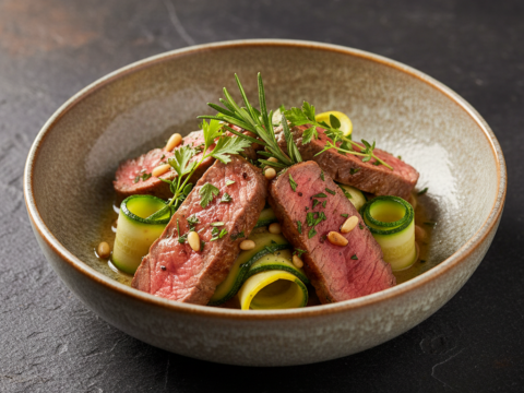 Recette Veau mariné aux courgettes au Cookeo - Plat principal Française - Photo du plat prêt à déguster