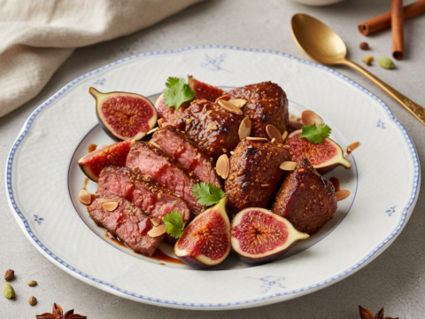Recette Boeuf Tandoori aux Figues au Cookeo - Plat principal Française - Photo du plat prêt à déguster