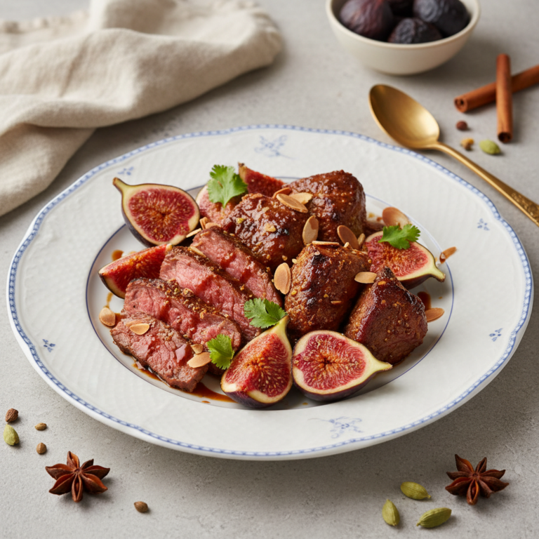 Recette Boeuf Tandoori aux Figues au Cookeo - Plat principal Française - Photo du plat prêt à déguster