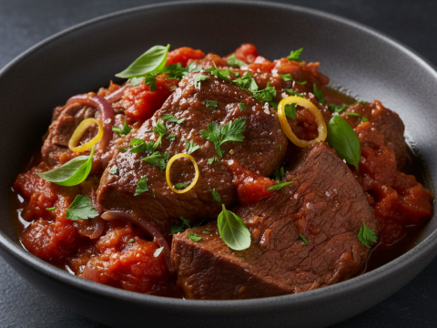 Recette Boeuf braisé aux tomates au Cookeo - Plat principal Française - Photo du plat prêt à déguster