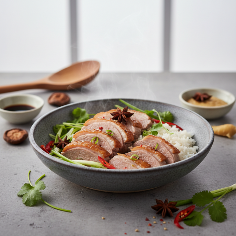 Recette Canard à la vapeur au Cookeo - Plat principal Asiatique - Photo du plat prêt à déguster