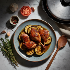 Canard aux aubergines grillées – Recette Cookeo