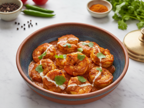 Recette Crevettes Tikka Masala au Cookeo - Plat principal Indienne - Photo du plat prêt à déguster