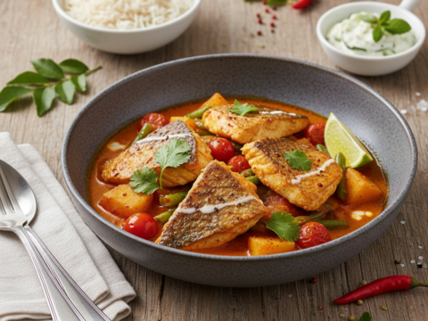 Recette Dorade à l'indienne au Cookeo - Plat principal Indienne - Photo du plat prêt à déguster