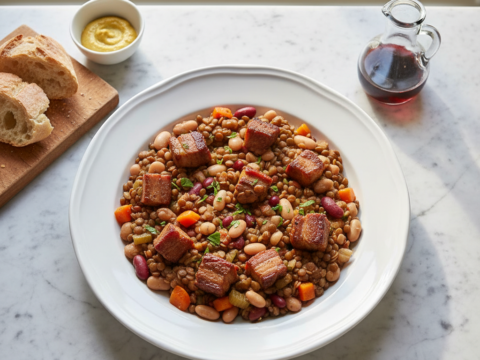 Recette Lentilles aux haricots au Cookeo - Plat principal Française - Photo du plat prêt à déguster