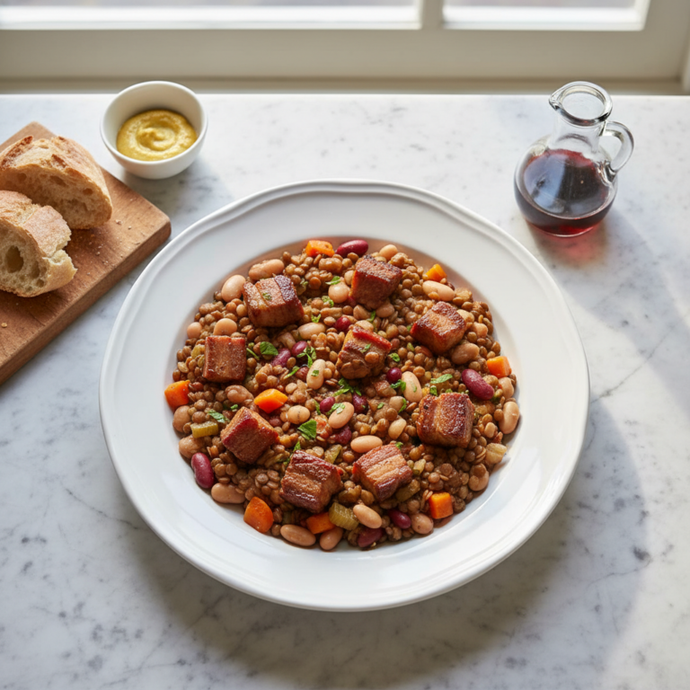 Recette Lentilles aux haricots au Cookeo - Plat principal Française - Photo du plat prêt à déguster