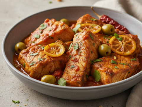 Recette Lotte à l'algérienne au Cookeo - Plat principal Algérienne - Photo du plat prêt à déguster