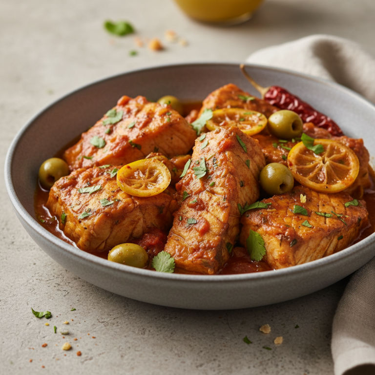 Recette Lotte à l'algérienne au Cookeo - Plat principal Algérienne - Photo du plat prêt à déguster