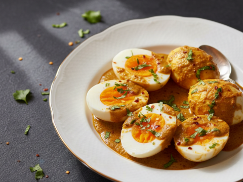 Recette Oeufs au curry au Cookeo - Plat principal Française - Photo du plat prêt à déguster
