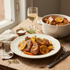 Porc ragoût au citron – Recette Cookeo