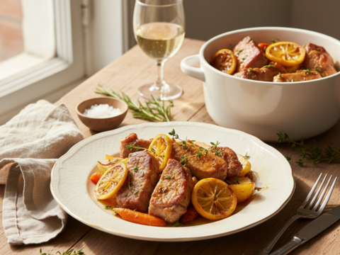 Recette Porc ragoût au citron au Cookeo - Plat principal Française - Photo du plat prêt à déguster