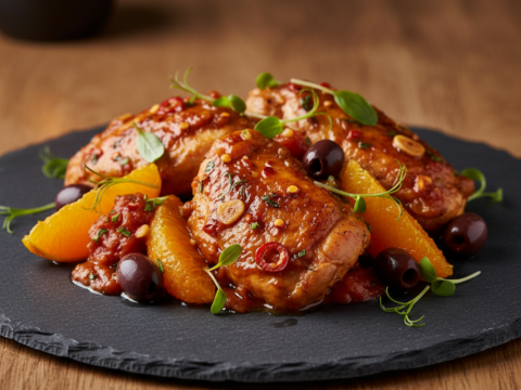 Recette Poulet Arrabiata à l'Orange au Cookeo - Plat principal Italienne - Photo du plat prêt à déguster
