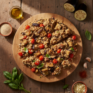Quinoa aux aubergines – Recette Cookeo