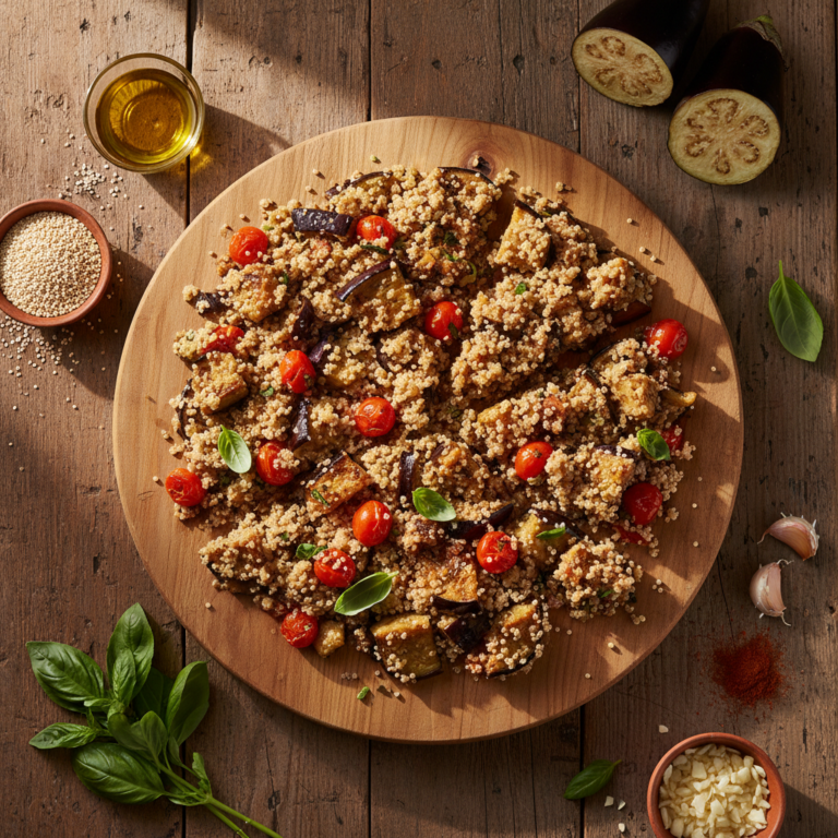 Recette Quinoa aux aubergines au Cookeo - Plat principal Française - Photo du plat prêt à déguster