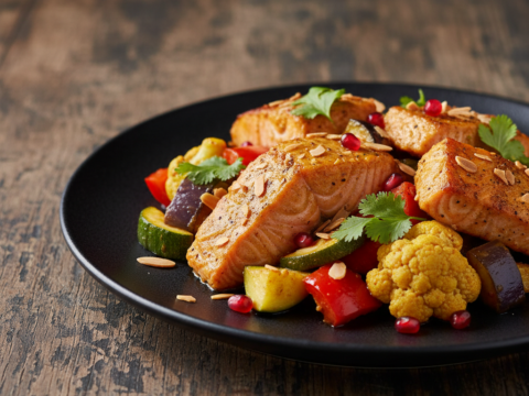Recette Saumon Korma aux Légumes au Cookeo - Plat principal Indienne - Photo du plat prêt à déguster
