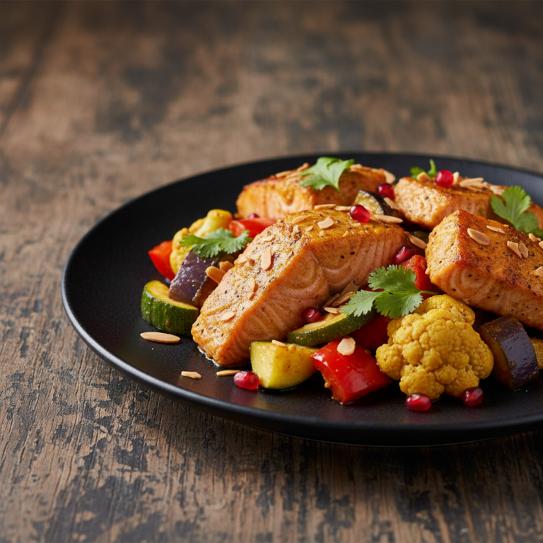 Recette Saumon Korma aux Légumes au Cookeo - Plat principal Indienne - Photo du plat prêt à déguster