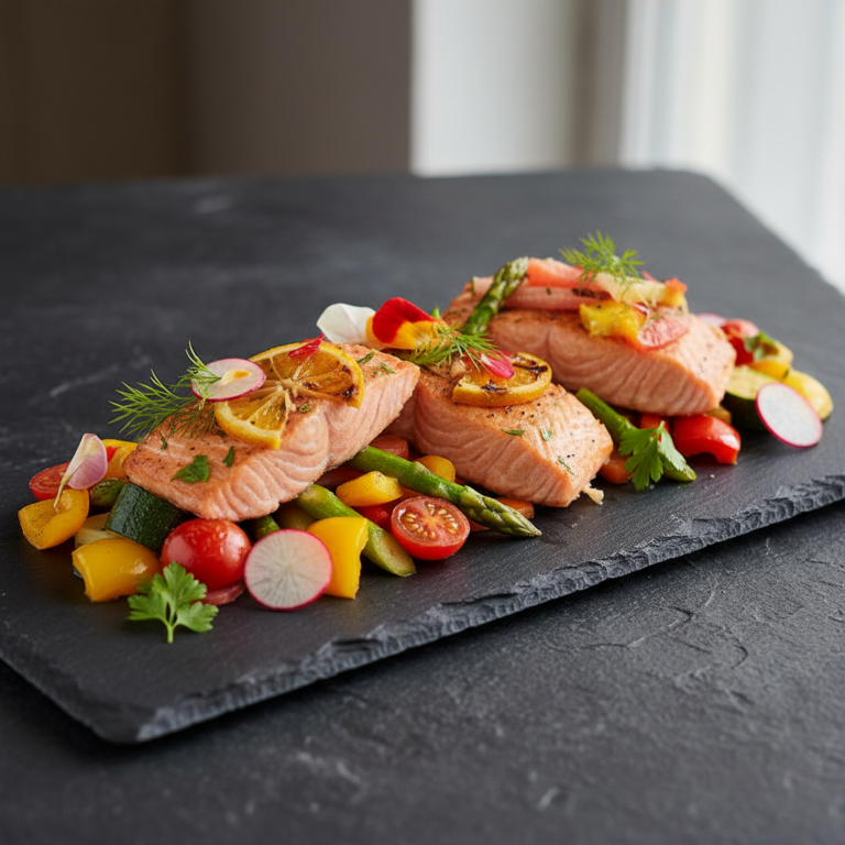 Recette Saumon aux agrumes et légumes au Cookeo - Plat principal Française - Photo du plat prêt à déguster
