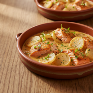 Saumon cocotte aux navets – Recette Cookeo