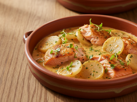 Recette Saumon cocotte aux navets au Cookeo - Plat principal Française - Photo du plat prêt à déguster