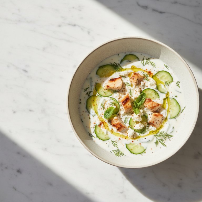 Recette Soupe Cacık au Cookeo - Entrée Turque - Photo du plat prêt à déguster