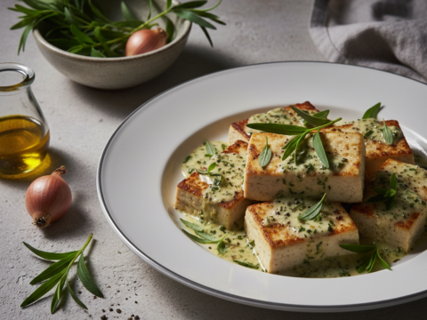 Recette Tofu à l'estragon au Cookeo - Plat principal Française - Photo du plat prêt à déguster