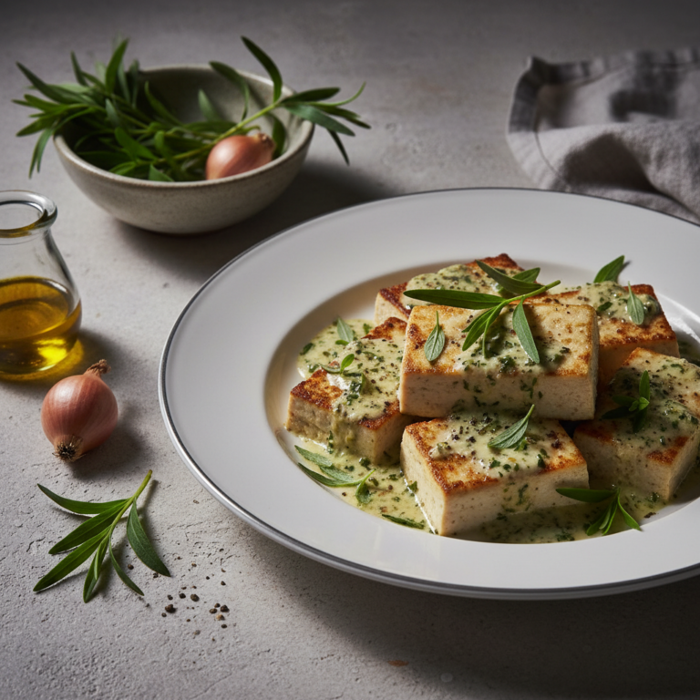 Recette Tofu à l'estragon au Cookeo - Plat principal Française - Photo du plat prêt à déguster