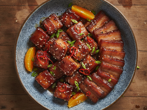 Recette Bacon Teriyaki au Cookeo - Plat principal Japonais - Photo du plat prêt à déguster
