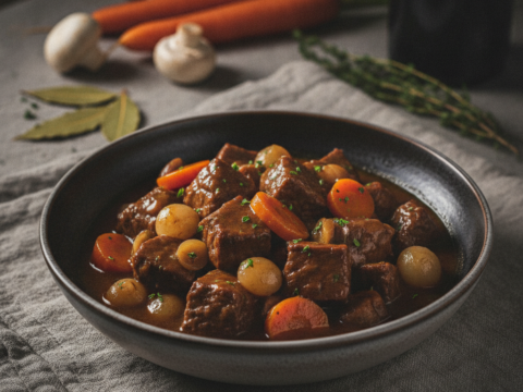 Recette Boeuf chasseur aux carottes au Cookeo - Plat principal Française - Photo du plat prêt à déguster