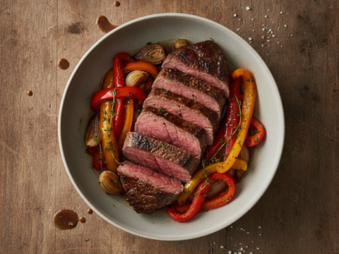 Recette Boeuf rôti aux poivrons au Cookeo - Plat principal Française - Photo du plat prêt à déguster
