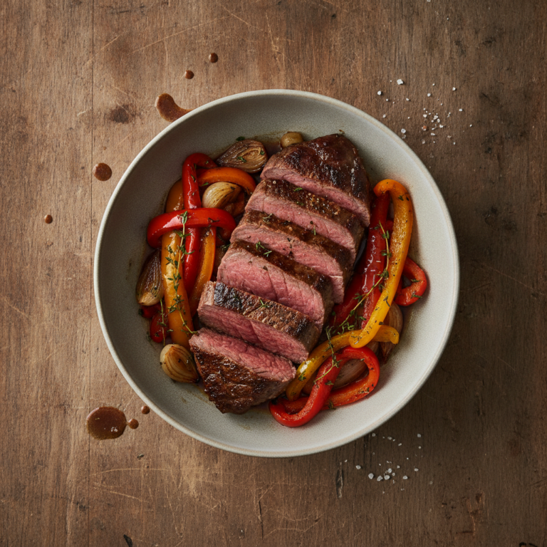 Recette Boeuf rôti aux poivrons au Cookeo - Plat principal Française - Photo du plat prêt à déguster