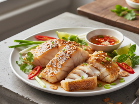 Recette Cabillaud à la vietnamienne au Cookeo - Plat principal Vietnamienne - Photo du plat prêt à déguster