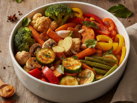 Recette Curry de légumes au Cookeo - Plat principal Indienne - Photo du plat prêt à déguster