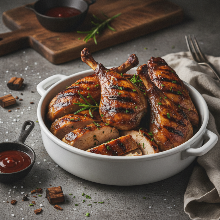 Recette Lapin grillé barbecue au Cookeo - Plat principal Française - Photo du plat prêt à déguster