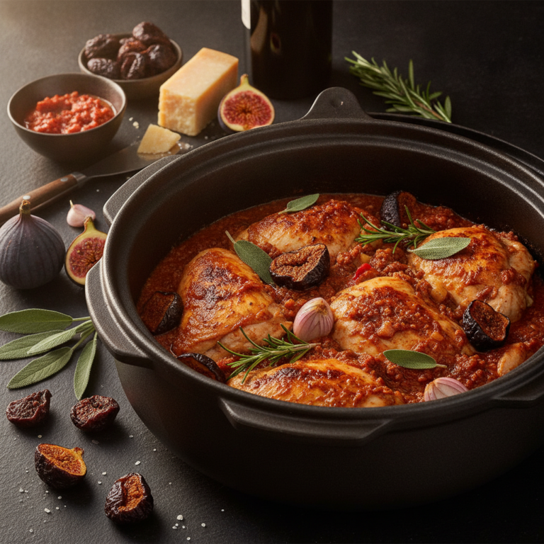 Recette Poulet bolognaise aux figues au Cookeo - Plat principal Française - Photo du plat prêt à déguster