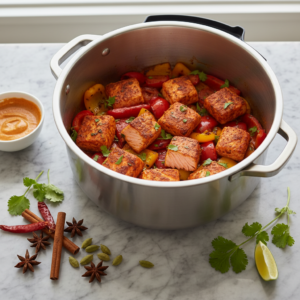 Saumon Tandoori aux Poivrons – Recette Cookeo