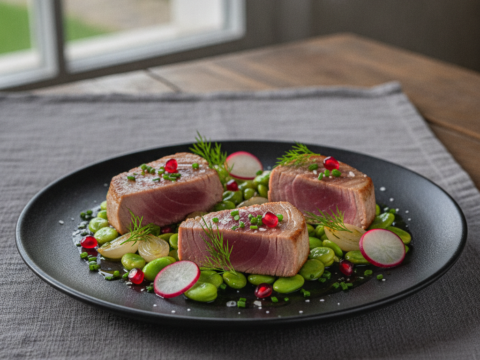 Recette Thon aux fèves au Cookeo - Plat principal Française - Photo du plat prêt à déguster