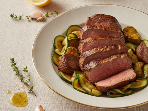 Recette Veau rôti aux courgettes au Cookeo - Plat principal Française - Photo du plat prêt à déguster