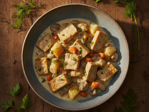 Recette Blanquette de Tempeh au Cookeo - Plat principal Française - Photo du plat prêt à déguster