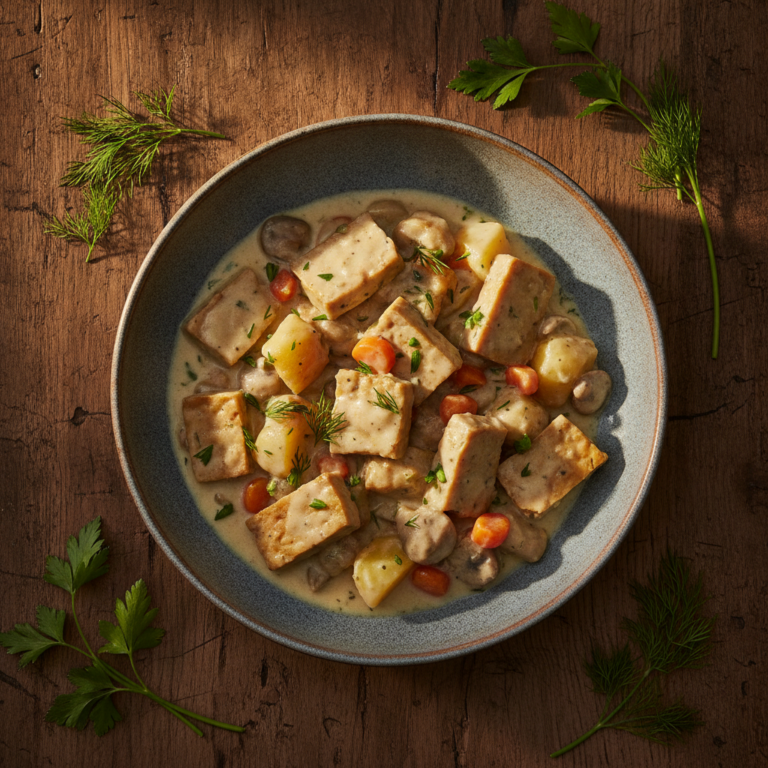 Recette Blanquette de Tempeh au Cookeo - Plat principal Française - Photo du plat prêt à déguster