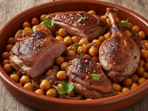 Recette Canard aux Pois Chiches au Cookeo - Plat principal Française - Photo du plat prêt à déguster