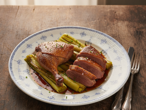 Recette Canard aux poireaux au Cookeo - Plat principal Française - Photo du plat prêt à déguster
