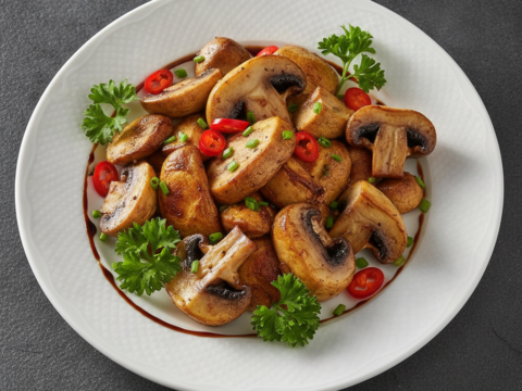 Recette Champignons rôtis au Cookeo au Cookeo - Accompagnement Française - Photo du plat prêt à déguster