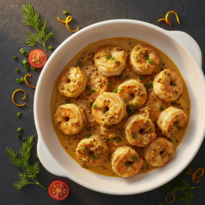 Crevettes à la moutarde à l’orange – Recette Cookeo