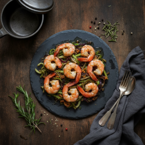 Crevettes confites aux choux – Recette Cookeo