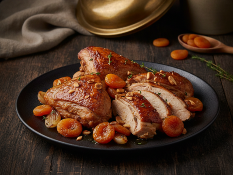 Recette Dinde aux abricots au Cookeo - Plat principal Française - Photo du plat prêt à déguster