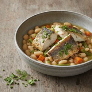 Dorade aux haricots – Recette Cookeo
